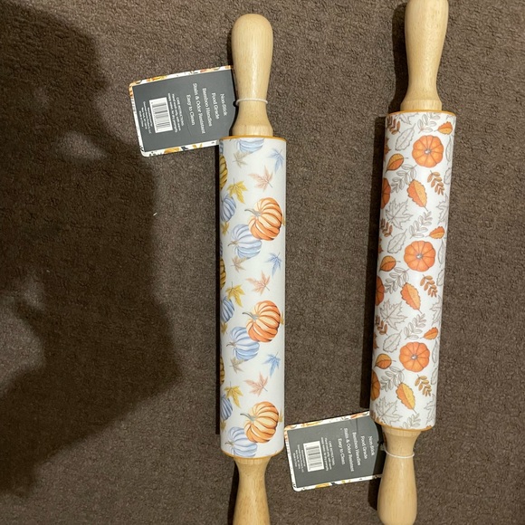 2 Fall printed rolling pins - Picture 2 of 2